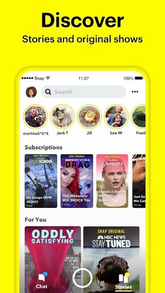 دانلود Snapchat 11 59 0 35 نرم افزار اشتراک گذاری عکس اسنپ چت اندروید
