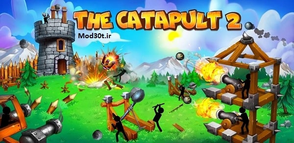 دانلود بازی آرکید و تفننی منجنیق 2 اندروید The Catapult 2