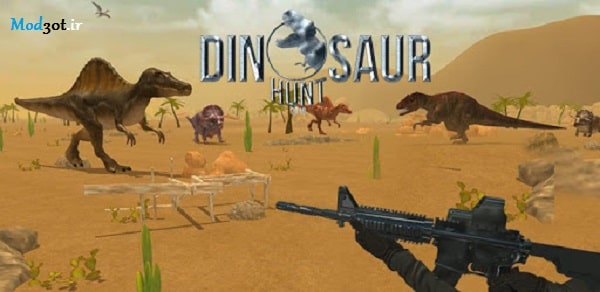 دانلود بازی اکشن شکارچی دایناسور اندروید Dinosaur Hunt - Shooting Games