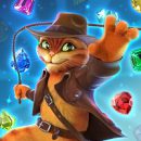 Indy Cat 2: Match 3 free game jigsaw, puzzles