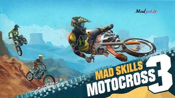 دانلود نسخه هک شده بازی مهارت دیوانه وار موتورکراس اندروید Mad Skills Motocross 3 Hack