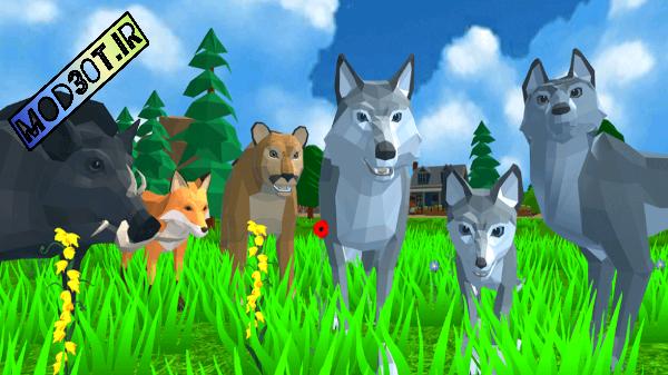 نسخه مود بازی شبیه سازی گرگ اندروید Wolf Simulator