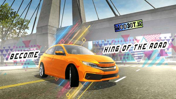 دانلود نسخه مود بازی شبیه ساز خودروی مدنی اندروید Car Simulator Civic