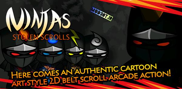 دانلود نسخه مود بازی نینجا نامه های دزدیده شده اندروید Ninjas STOLEN SCROLLS